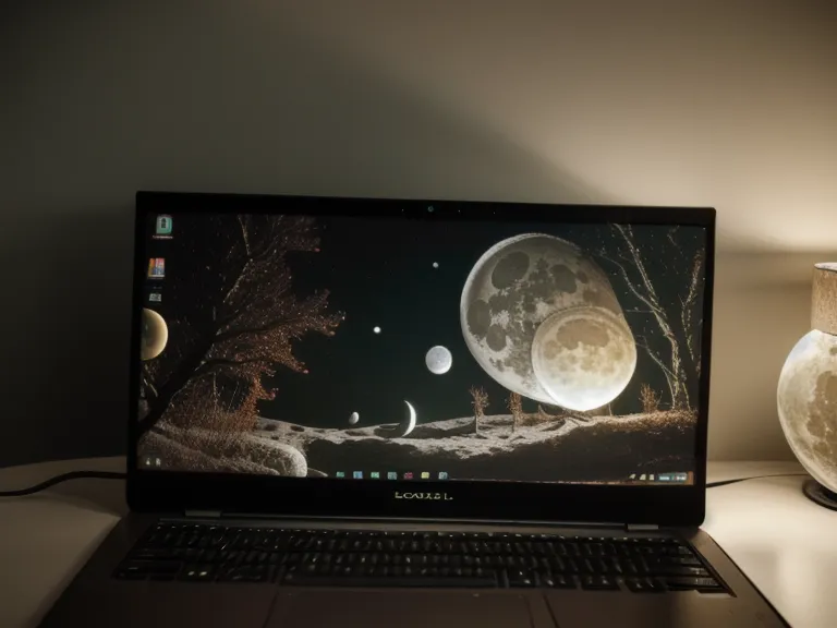 A woman watching a personalized moon reading video on her laptop at night.