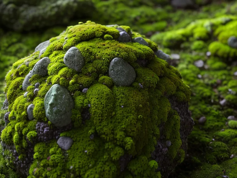 Vibrant green moss at The Grotto in Portland, a heart chakra opening symptom for sensitive artists